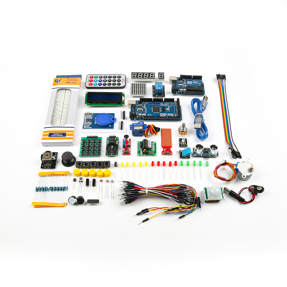 Улучшенный Набор Arduino Mega 2560 с логотипом в пластиковой коробке